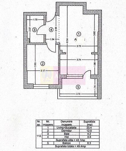Apartament 2 camere 49mp Popesti-Leordeni cu loc de parcare